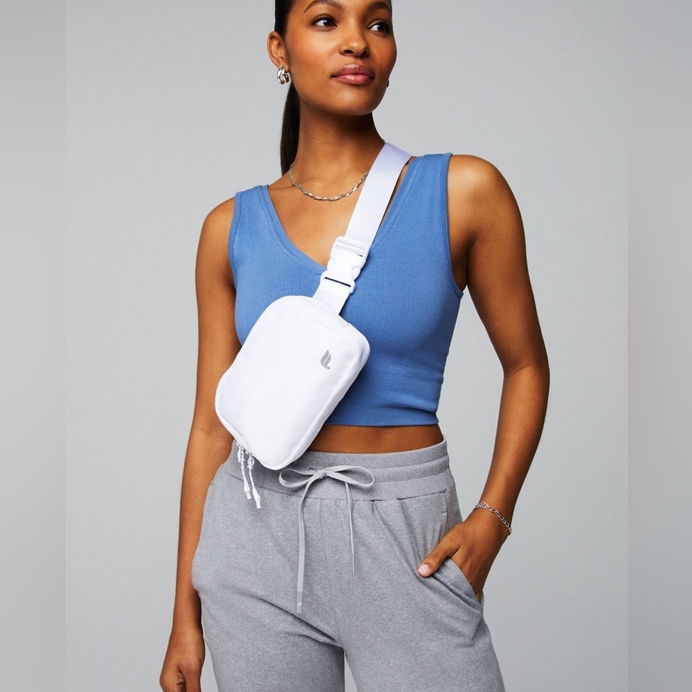 Fabletics Classic White Belt Bag